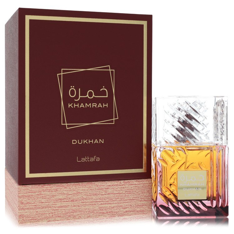 Lattafa Khamrah Dukhan by Lattafa Eau De Parfum Spray (Unisex) 3.4 oz (Men)