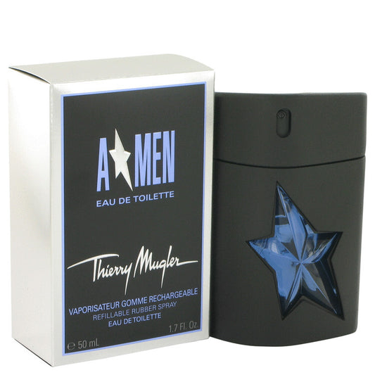 Angel by Thierry Mugler Eau De Toilette Spray Refillable (Rubber Flask) 1.7 oz (Men)